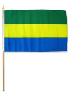 [STI-Gabon] Gabon 12" x 18" Mounted Flag