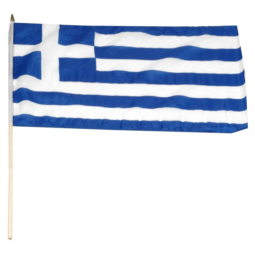 [STI-Greece] Greece 12" x 18" Mounted Flag