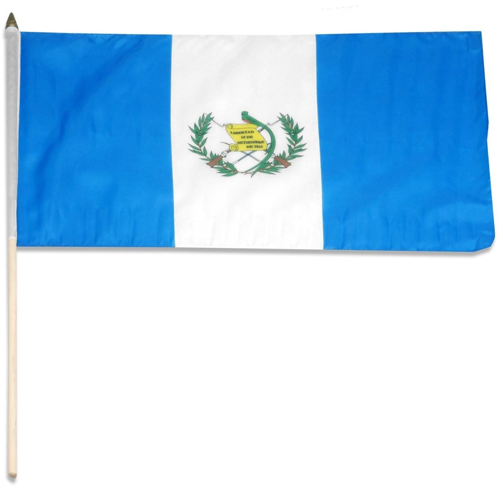 Guatemala 12" x 18" Mounted Flag