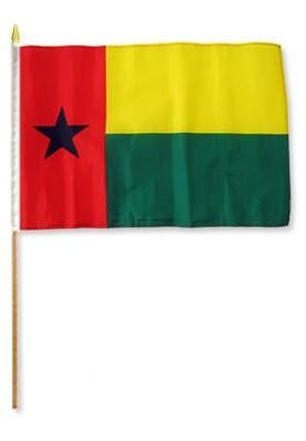 [STI-guineabissau] Guinea Bissau 12" x 18" Mounted Flag