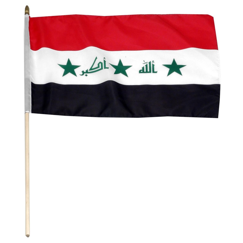 [STI-Iraq] Iraq 12" x 18" Mounted Flag