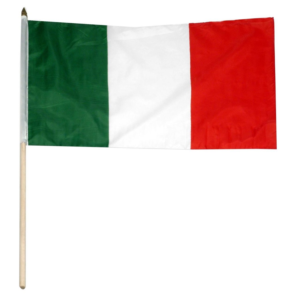 Italy 12" x 18" Mounted Flag