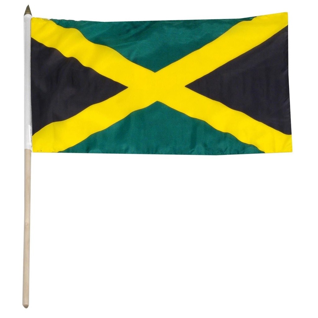 Jamaica 12" x 18" Mounted Flag