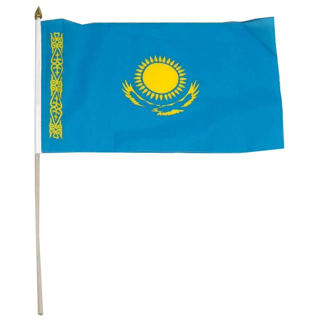 Kazakhstan 12" x 18" Mounted Flag
