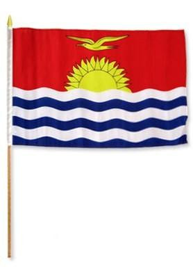 Kiribati 12" x 18" Mounted Flag