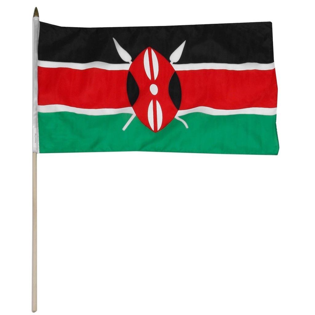 [STI-Kenya] Kenya 12" x 18" Mounted Flag