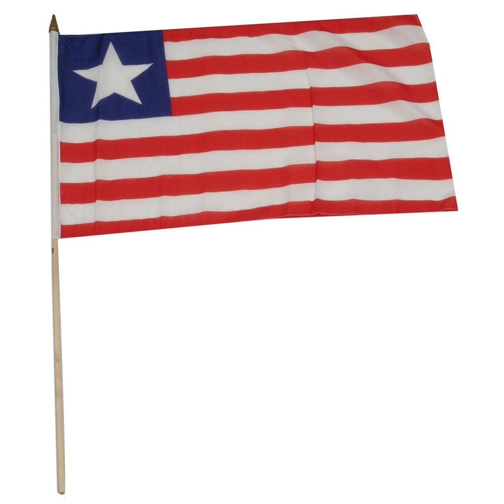 [STI-Liberia] Liberia 12" x 18" Mounted Flag