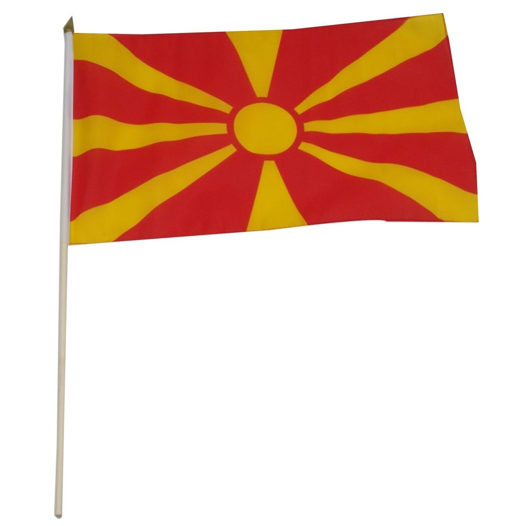 [STI-Macedonia] Macedonia 12" x 18" Mounted Flag