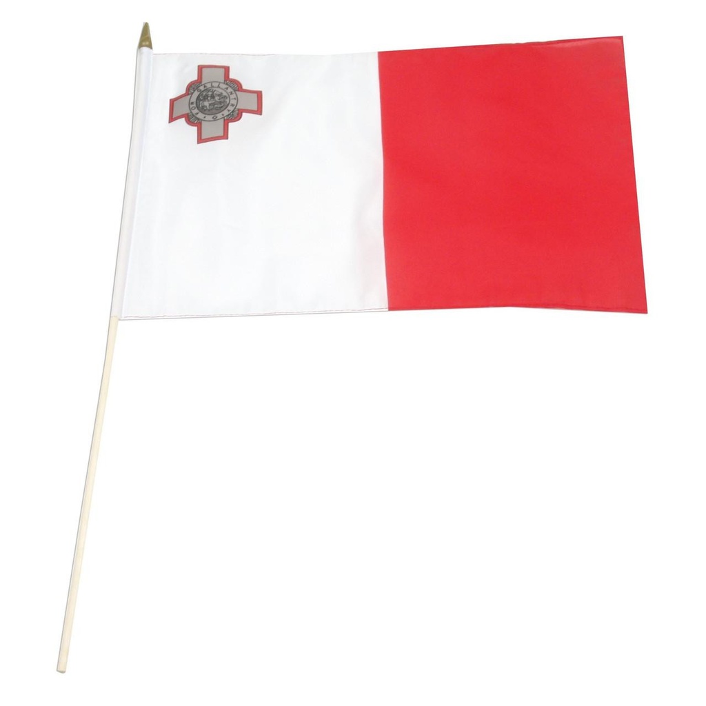 Malta 12" x 18" Mounted Flag