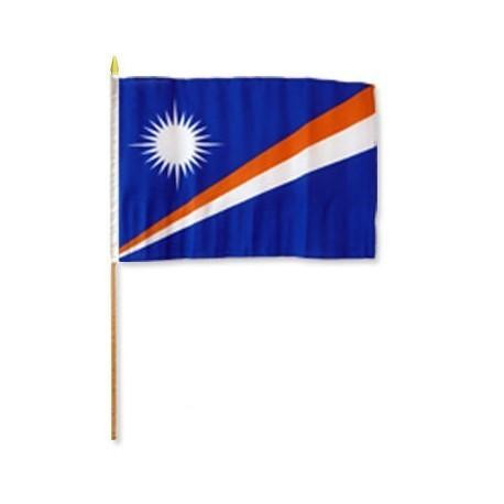 Marshall Islands 12" x 18" Mounted Flag