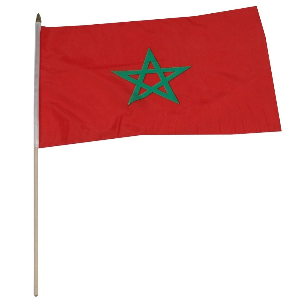 Morocco 12" x 18" Mounted Flag