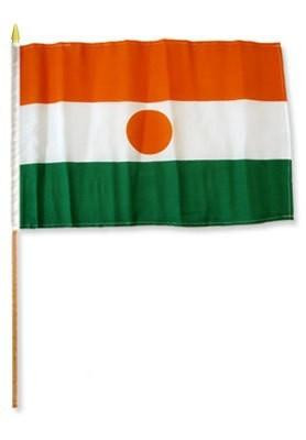 Niger 12" x 18" Mounted Flag