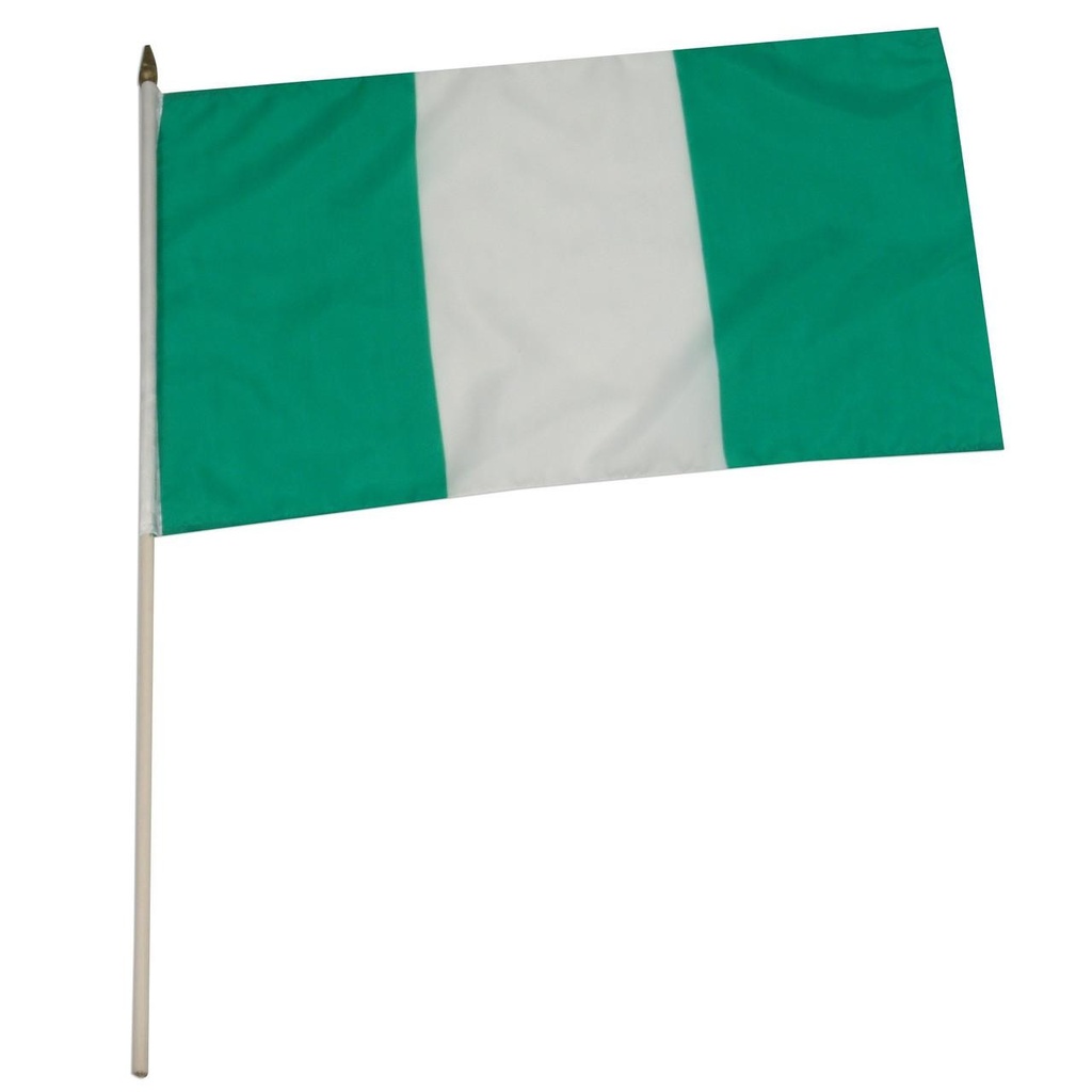 [STI-Nigeria] Nigeria 12" x 18" Mounted Flag