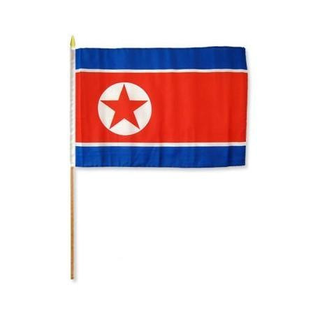 [STI-nkorea] North Korea 12" x 18" Mounted Flag