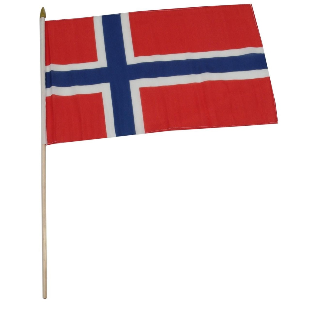 Norway 12" x 18" Mounted Flag