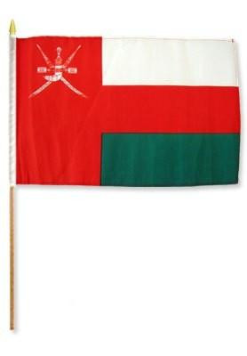 Oman 12" x 18" Mounted Flag