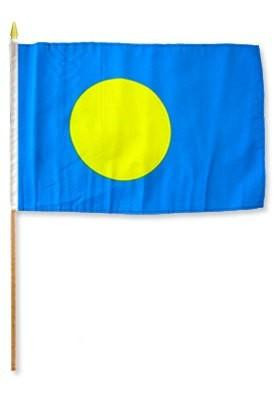 Palau 12" x 18" Mounted Flag