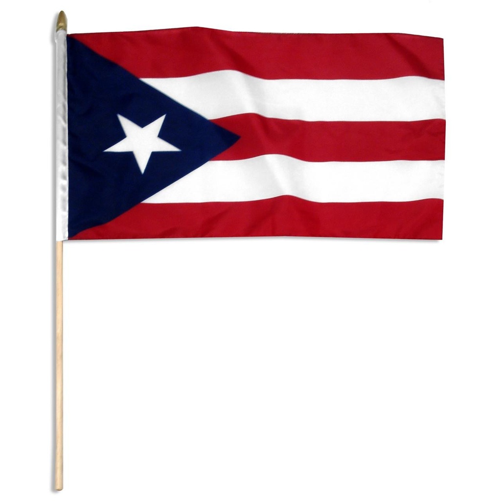 [STI-PUERTORICO] Puerto Rico 12" x 18" Mounted Flag