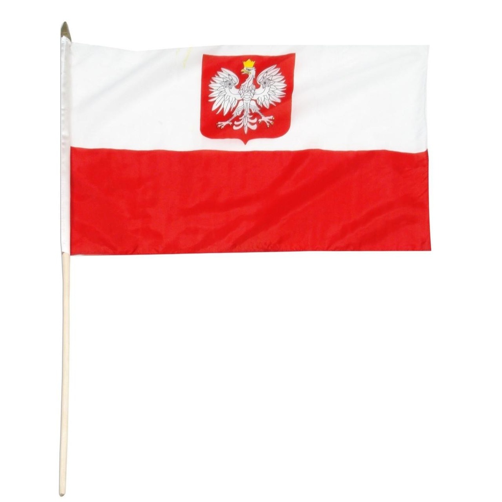 [STI-Polandw/Eagle] Poland w/ Eagle 12" x 18" Mounted Flag