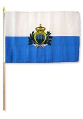 [STI-SanMarino] San Marino 12" x 18" Mounted Flag