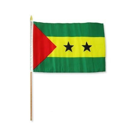 Sao Tome & Principe 12" x 18" Mounted Flag