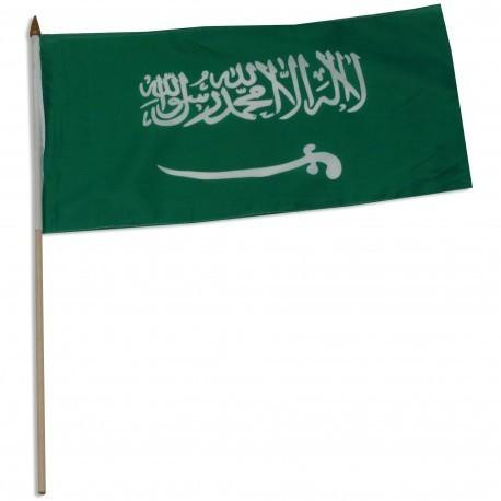 Saudi Arabia 12" x 18" Mounted Flag
