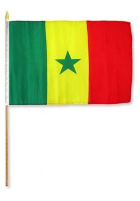 Senegal 12" x 18" Mounted Flag