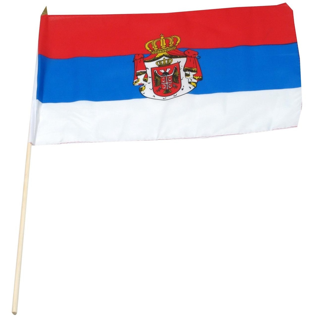 Serbia 12" x 18" Mounted Flag