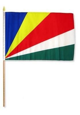 Seychelles 12" x 18" Mounted Flag
