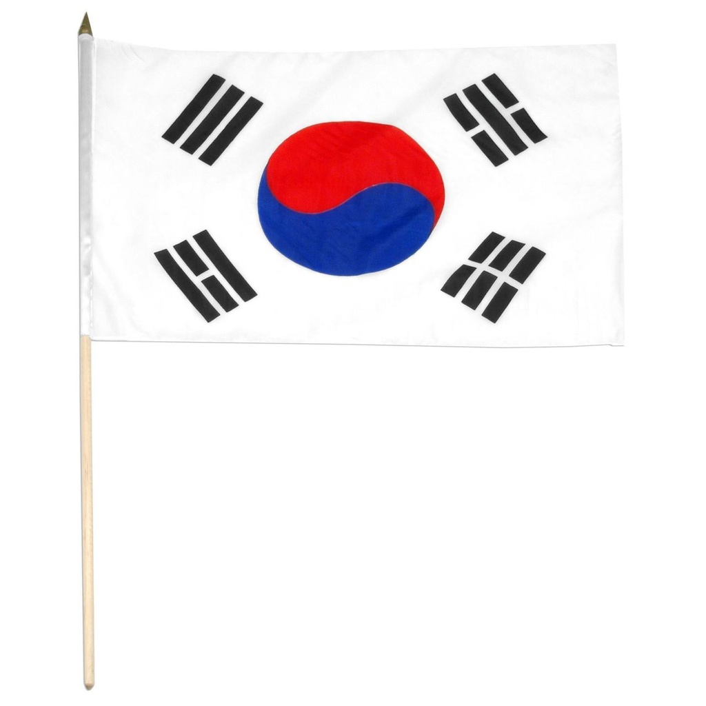 [STI-SouthKorea] South Korea 12" x 18" Mounted Flag