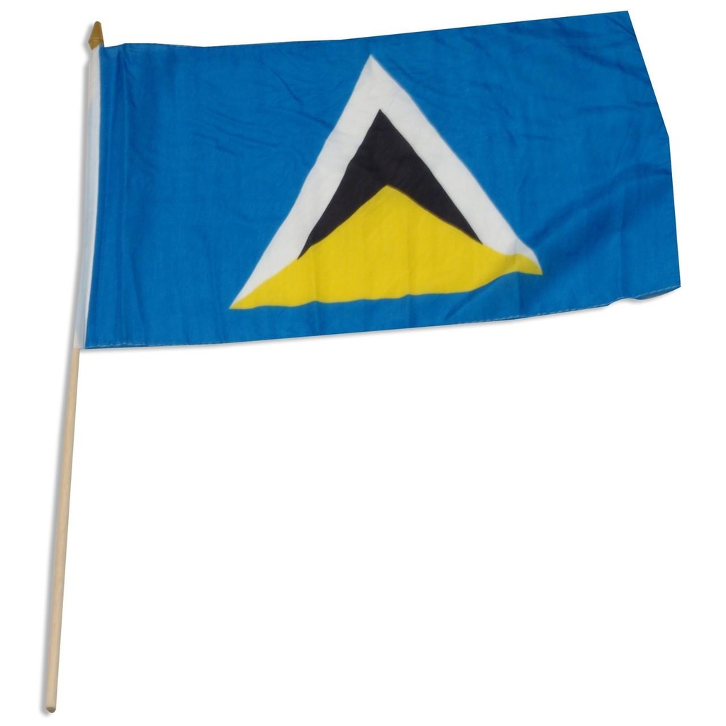 [STI-stlucia] St. Lucia 12" x 18" Mounted Flag