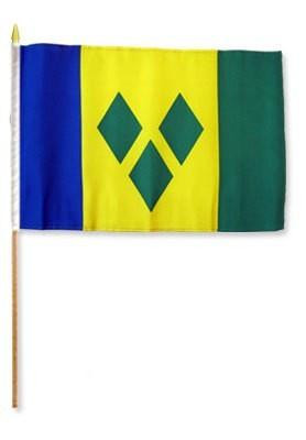 St. Vincent & Grenadines 12" x 18" Mounted Flag