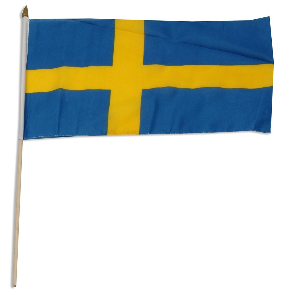 Sweden 12" x 18" Mounted Flag