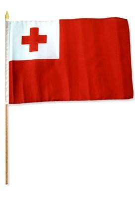 [STI-Tonga] Tonga 12" x 18" Mounted Flag