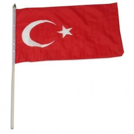 Turkey 12" x 18" Mounted Flag