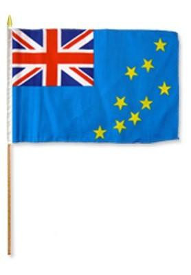 Tuvalu 12" x 18" Mounted Flag