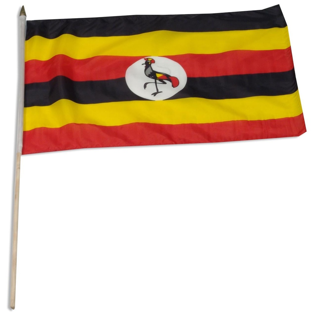 [STI-Uganda] Uganda 12" x 18" Mounted Flag