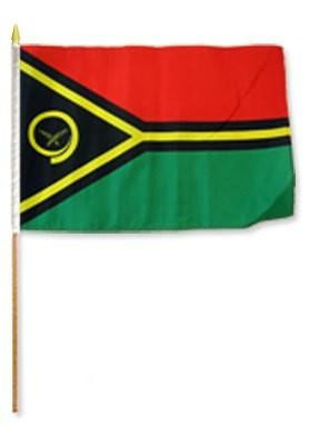 Vanuatu 12" x 18" Mounted Flag