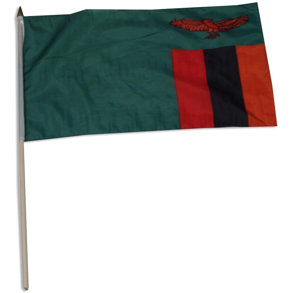 [STI-Zambia] Zambia 12" x 18" Mounted Flag