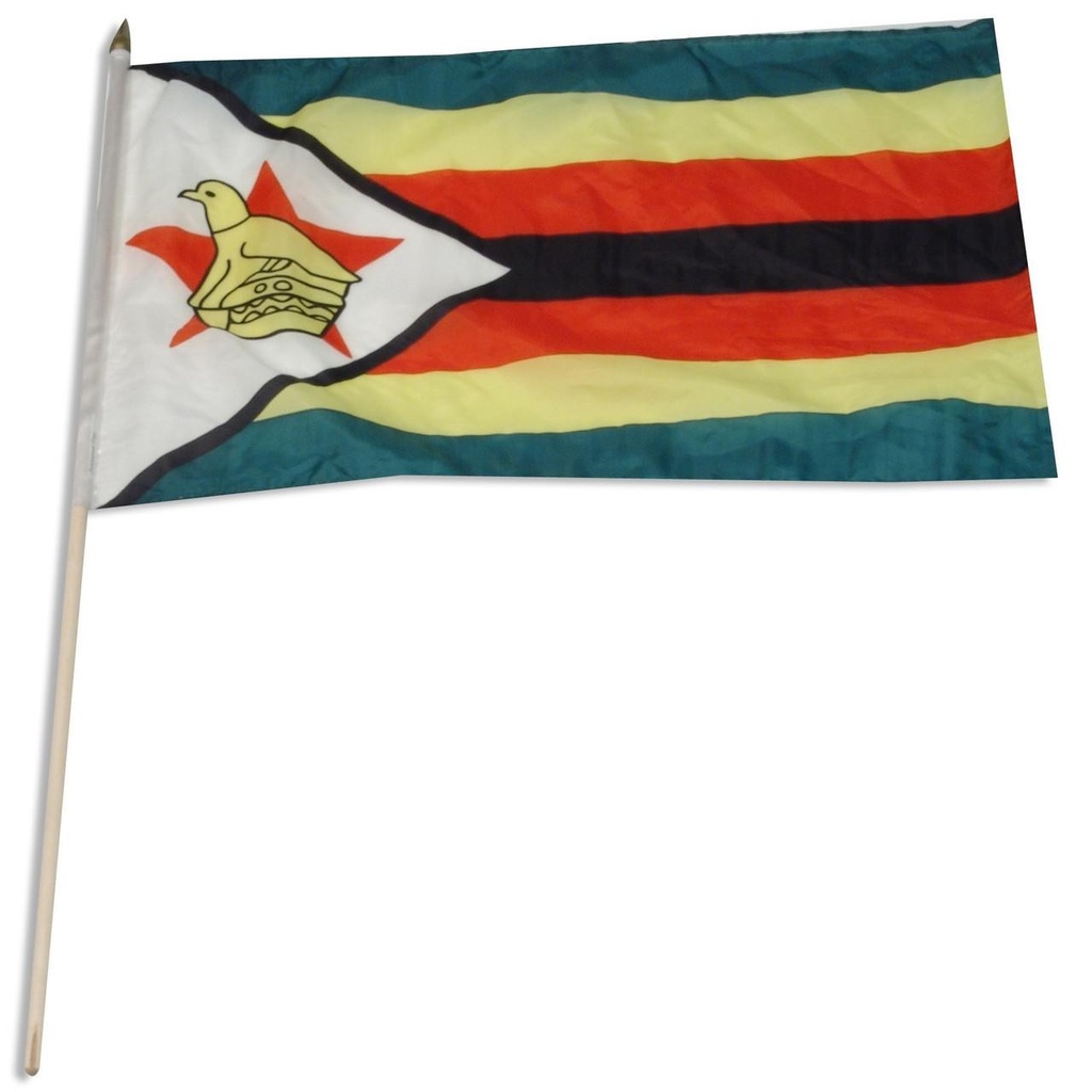 [STI-Zimbabwe] Zimbabwe 12" x 18" Mounted Flag