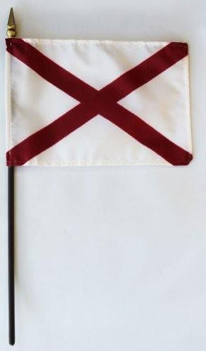 [20000] Alabama 4" x 6" Mounted Flags