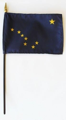 [20037] Alaska 4" x 6" Mounted Flags