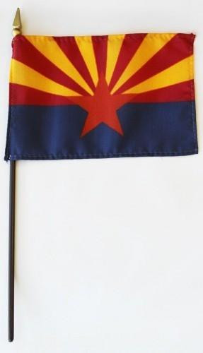 [20074] Arizona 4" x 6" Mounted Flags