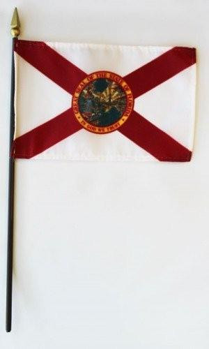 Florida 4" x 6" Mounted Flags