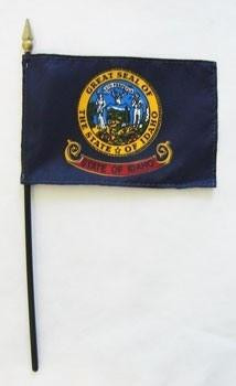 [20407] Idaho 4" x 6" Mounted Flags