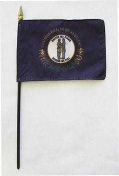 [20592] Kentucky 4" x 6" Mounted Flags