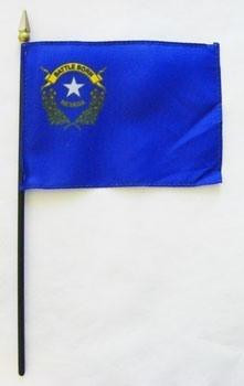 Nevada 4" x 6" Mounted Flags