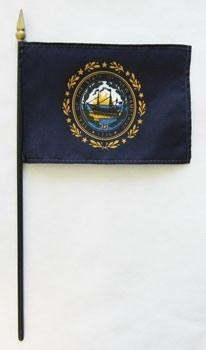 [21036] New Hampshire 4" x 6" Mounted Flags