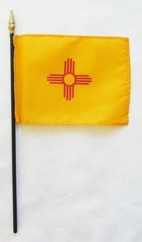 New Mexico 4" x 6" Mounted Flags