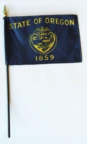 Oregon 4" x 6" Mounted Flags
